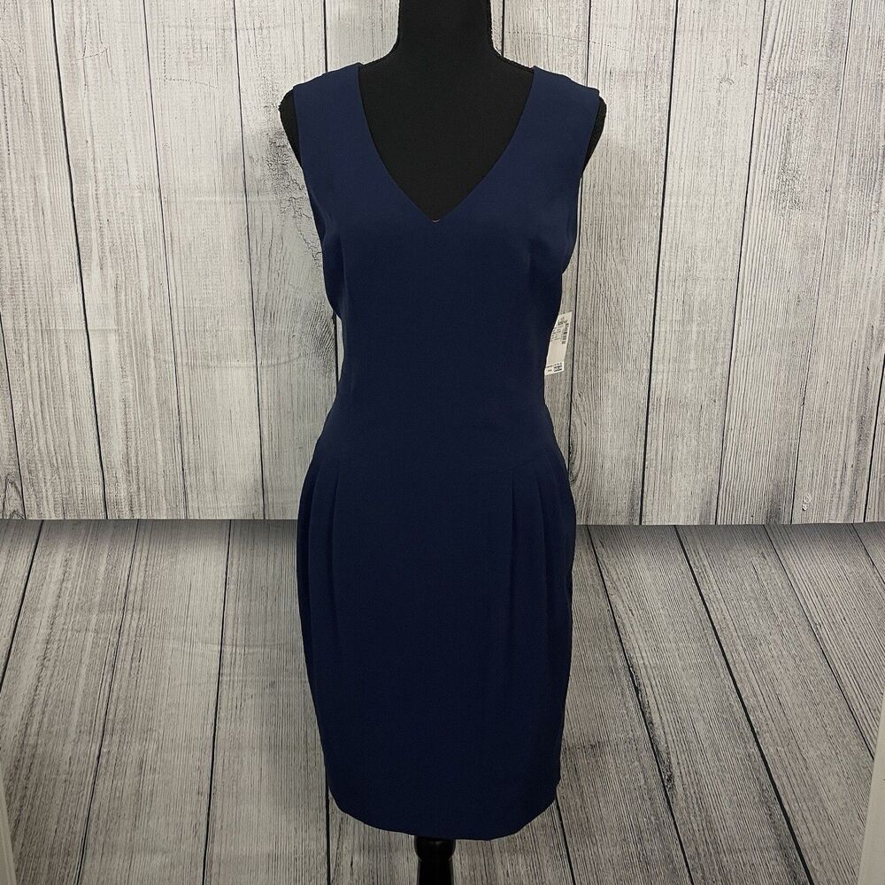 Vince Camuto Men's Size 12 Navy Blue Stretch Sleeveless Midi Dress MSRP $128